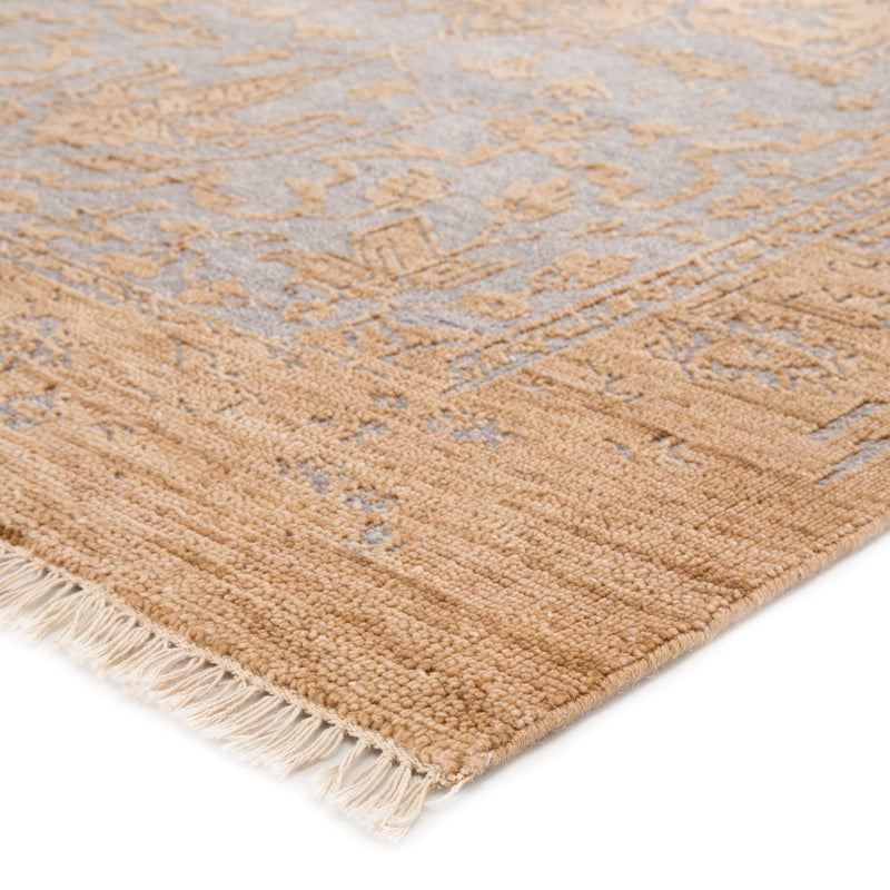 Abington Hand-Knotted Medallion Tan & Gray Area Rug