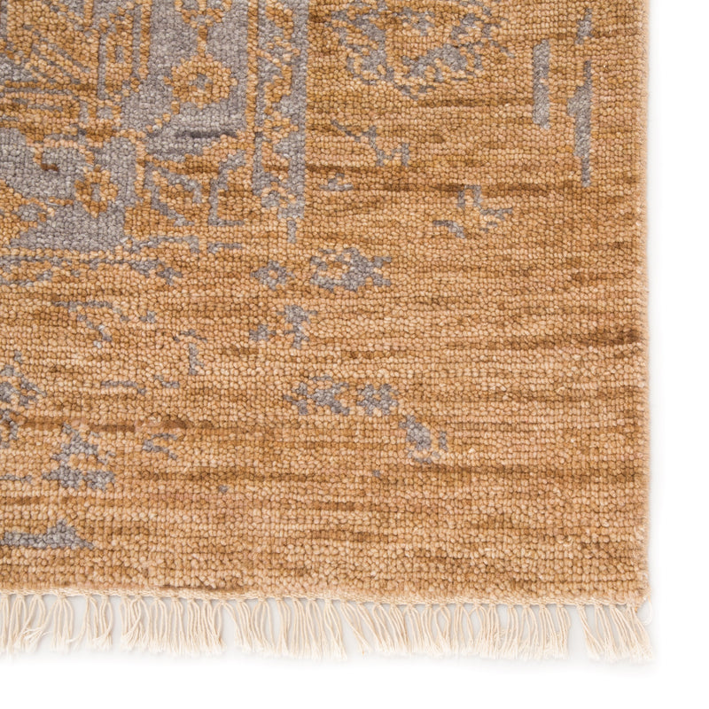 Abington Hand-Knotted Medallion Tan & Gray Area Rug