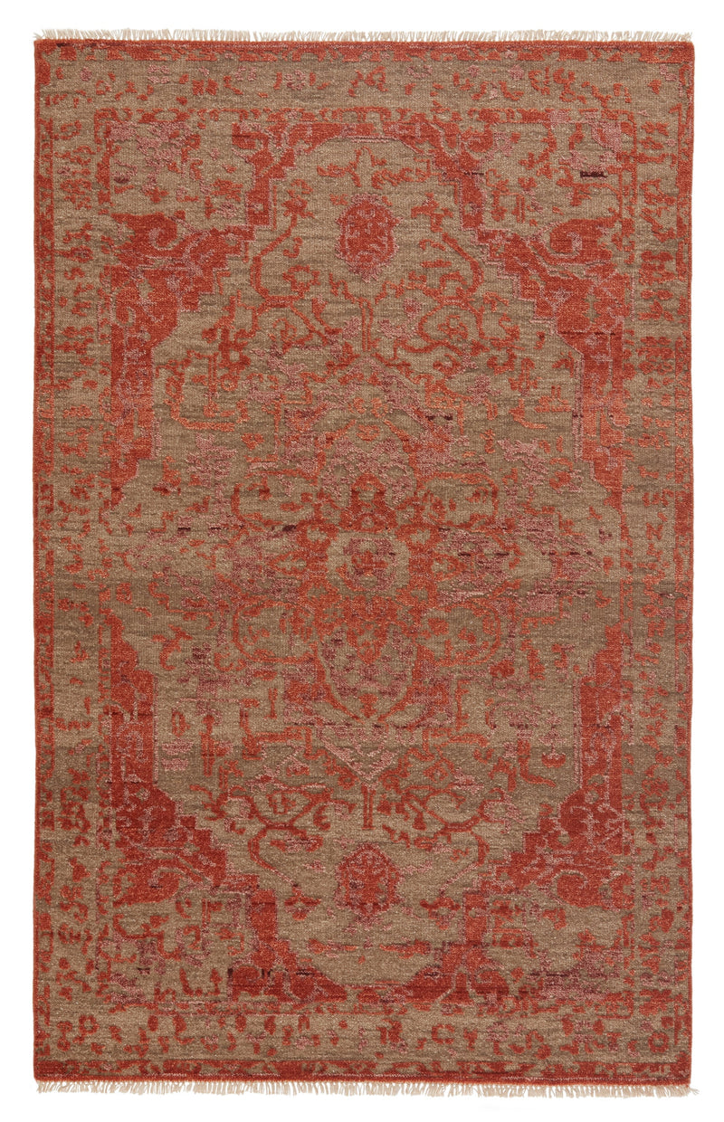 Azar Hand-Knotted Medallion Rust & Taupe Rug by Jaipur Living