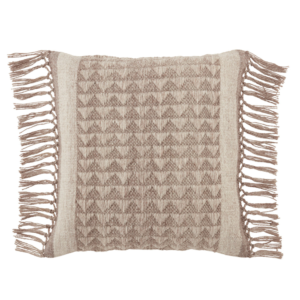 Liri Edris Indoor/Outdoor Taupe Pillow 1