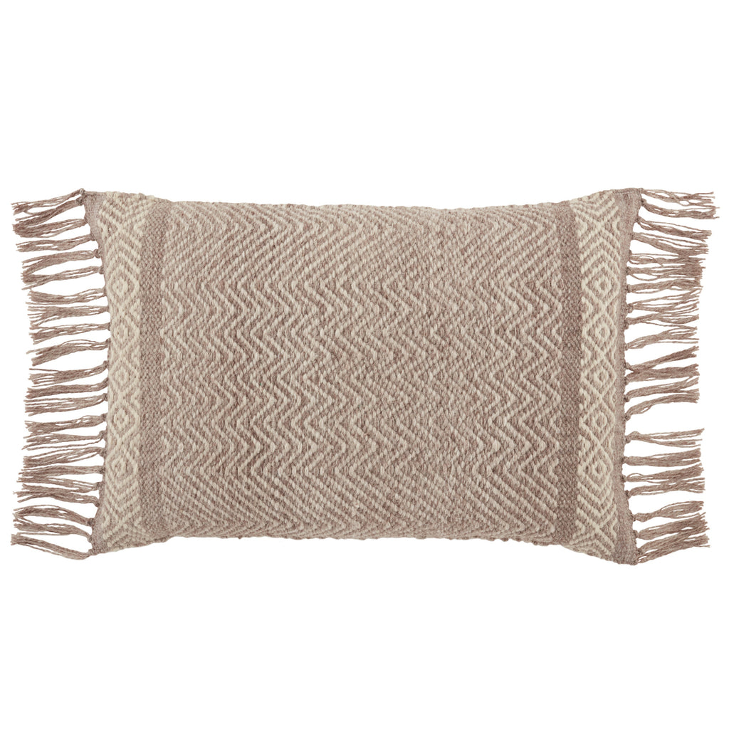 Liri Iker Indoor/Outdoor Taupe & Ivory Pillow 1