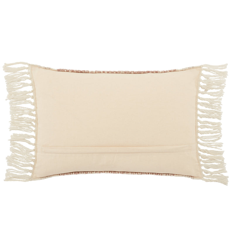 Liri Iker Indoor/Outdoor Light Burgundy & Ivory Pillow 2