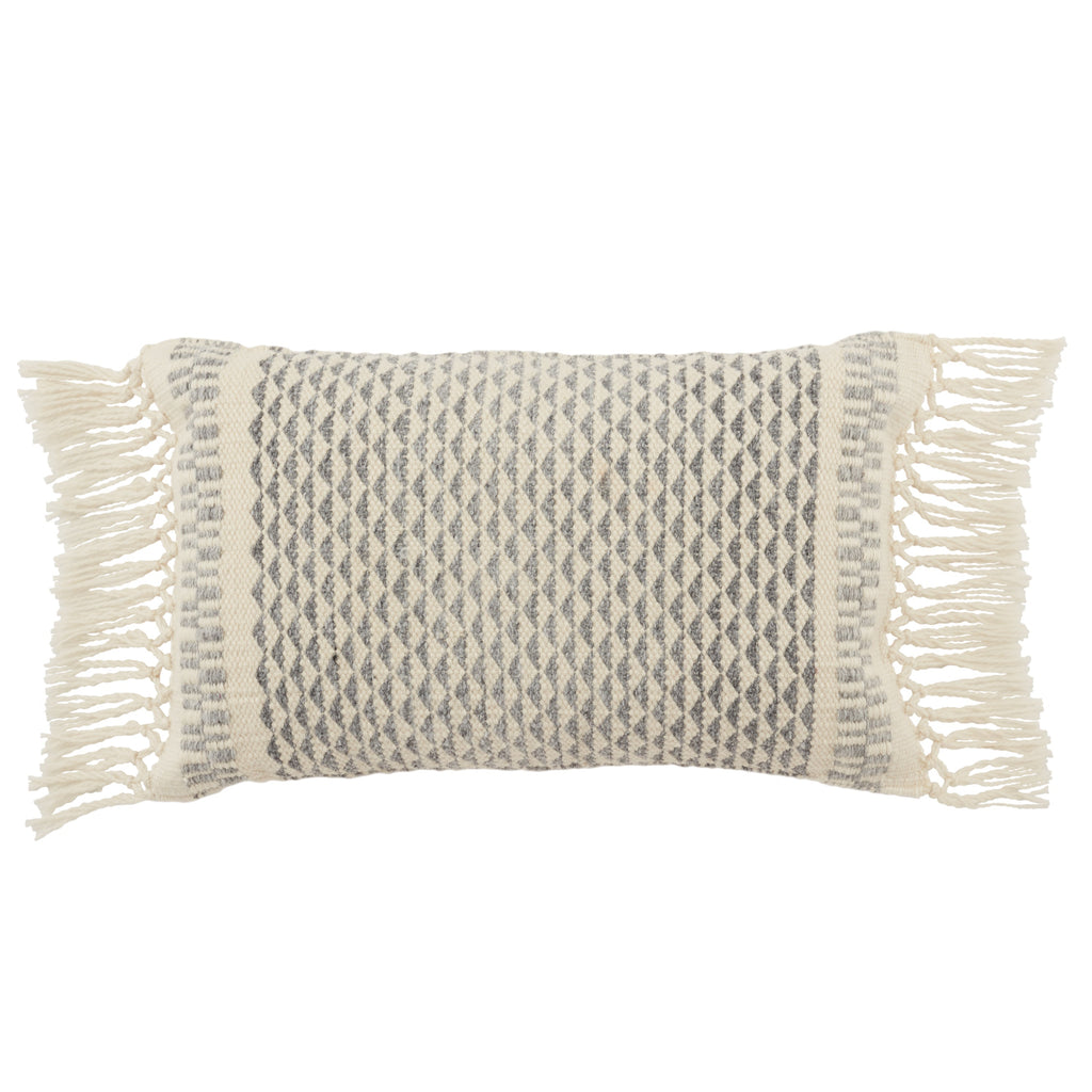 Liri Haskell Indoor/Outdoor Slate & Ivory Pillow 1