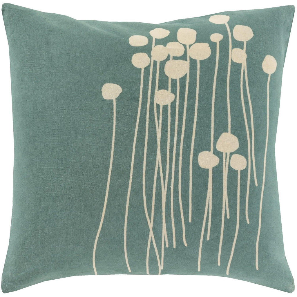 Abo LJA-002 Woven Pillow in Teal & Cream by Surya