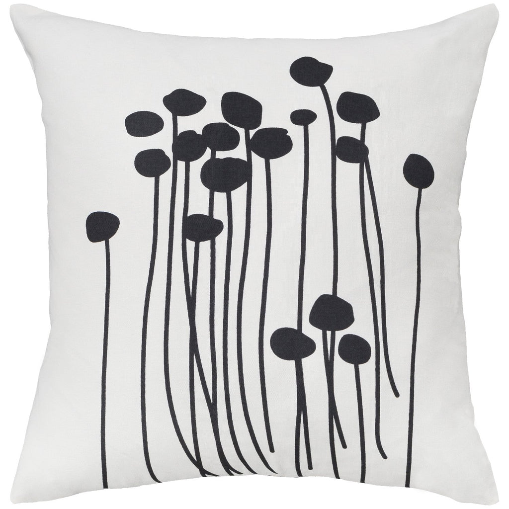 Abo LJA-007 Woven Pillow in Cream & Black by Surya