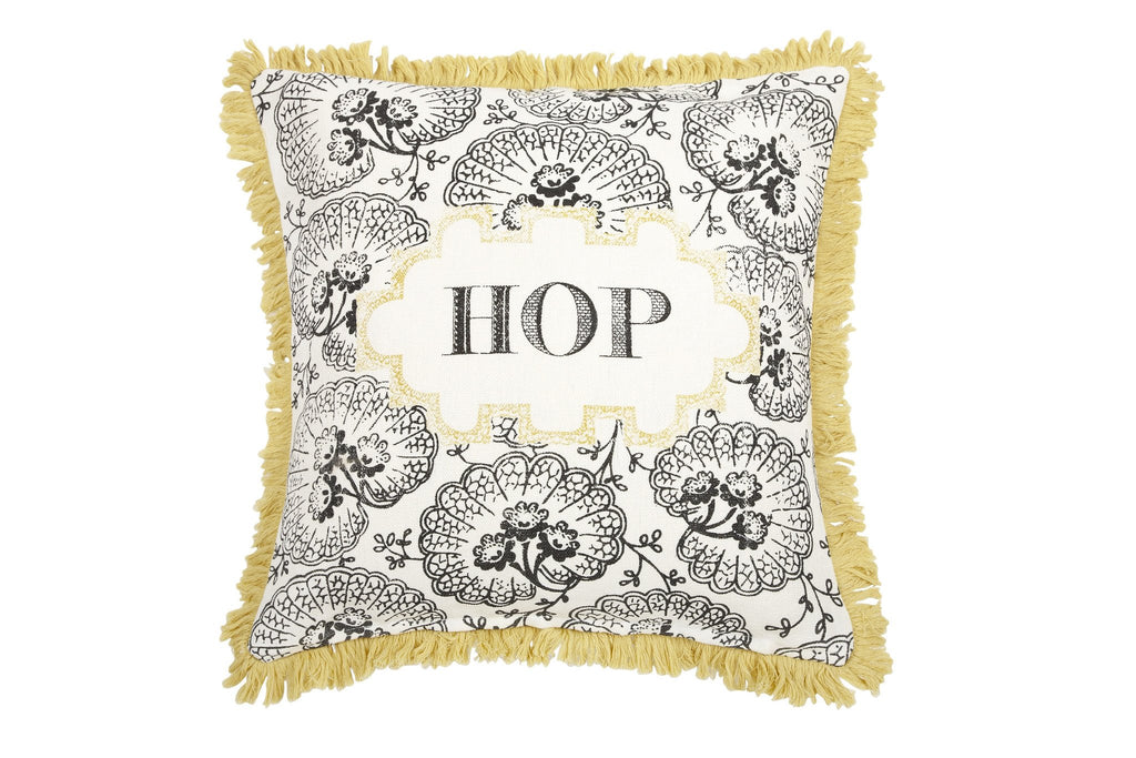 Hop Linen Pillow in Pewter design by Thomas Paul