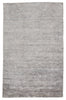 Ardis Handmade Solid Silver & White Rug