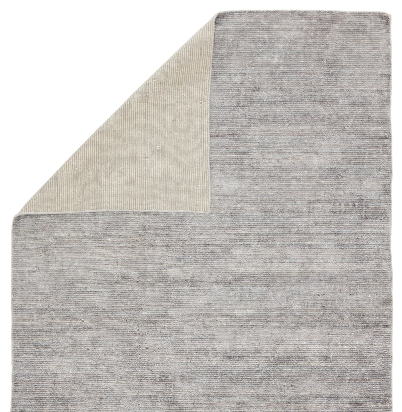 Ardis Handmade Solid Silver & White Rug