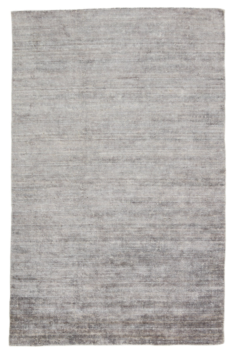 Ardis Handmade Solid Silver & White Rug