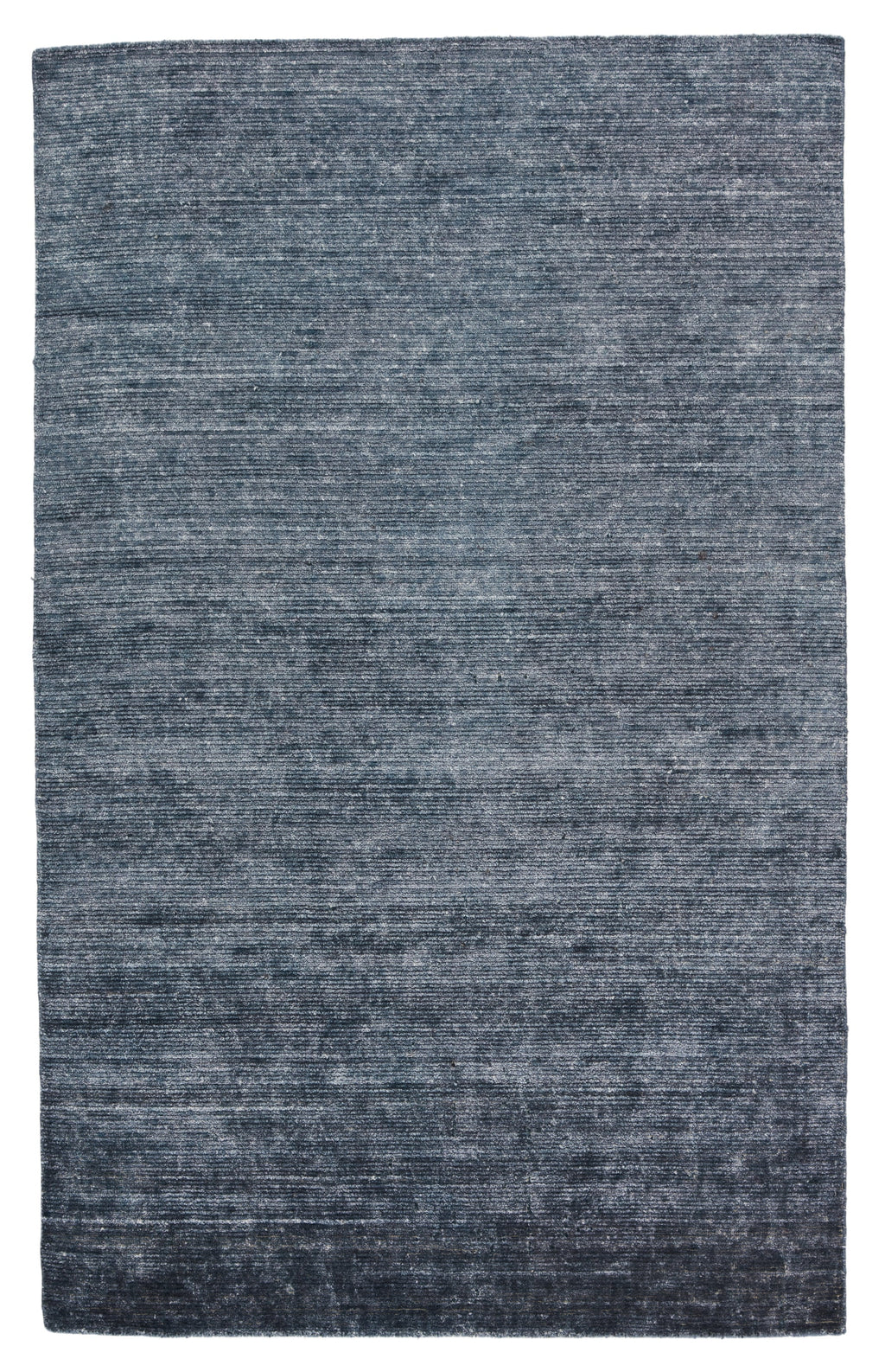 Ardis Handmade Solid Dark Blue & White Rug