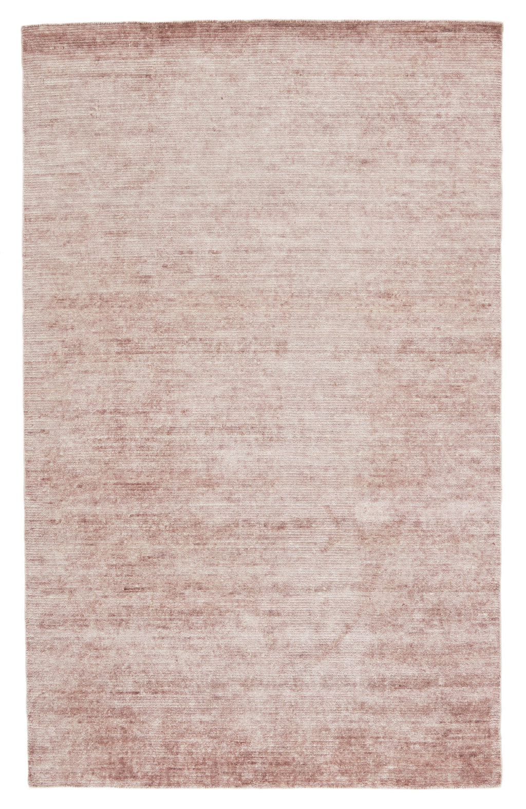 Ardis Handmade Solid Light Pink & White Rug