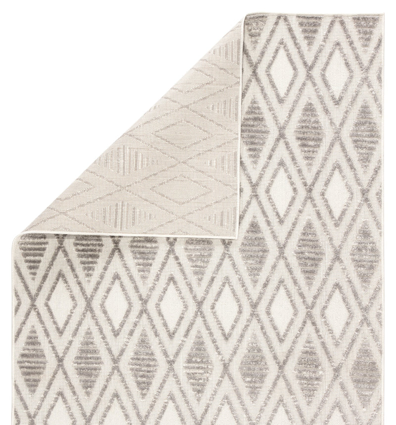 Meira Indoor/ Outdoor Trellis Gray & White Area Rug