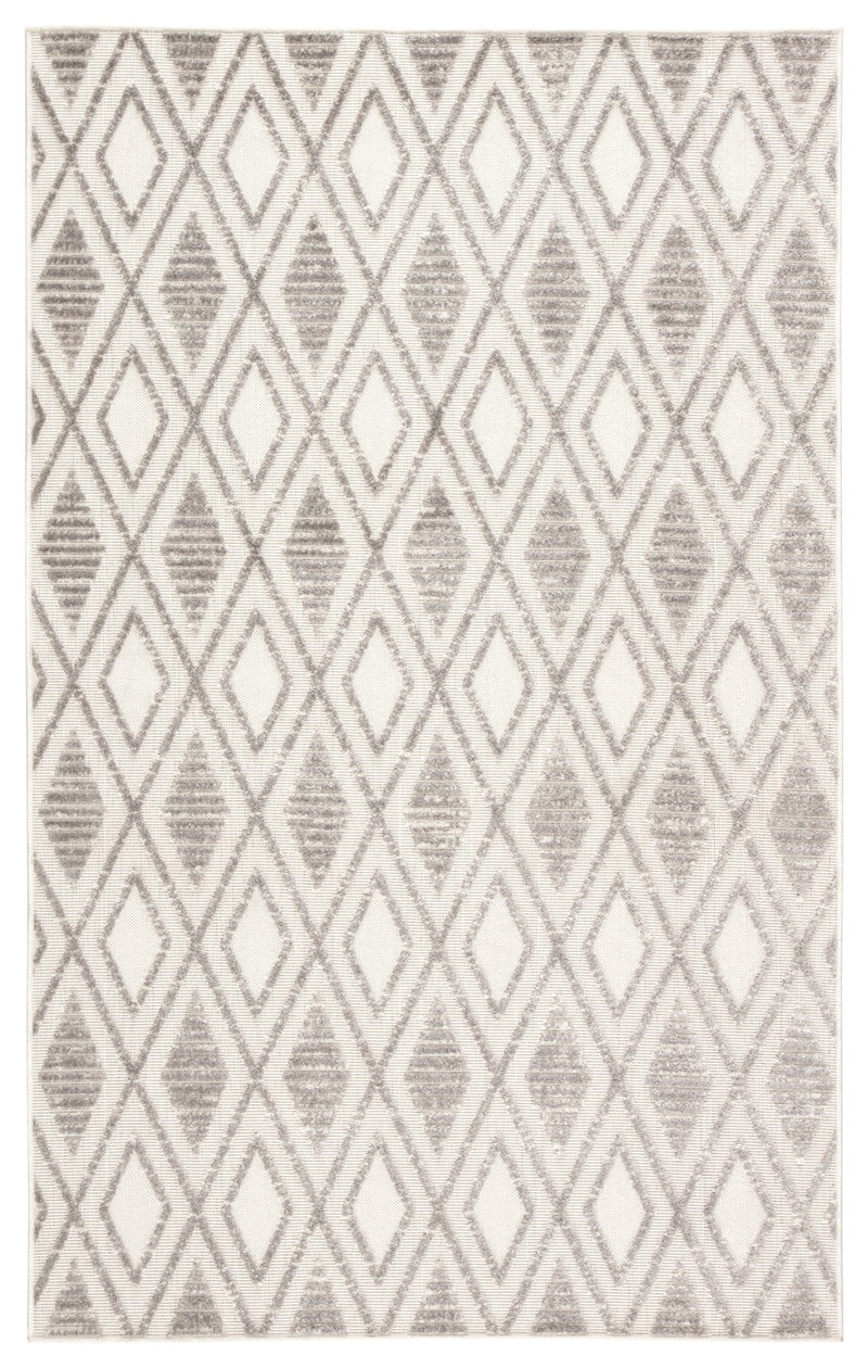 Meira Indoor/ Outdoor Trellis Gray & White Area Rug