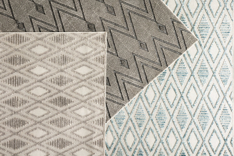 Meira Indoor/ Outdoor Trellis Gray & White Area Rug