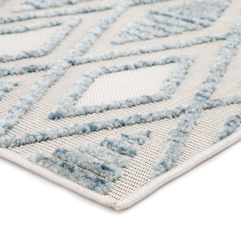 Meira Indoor/ Outdoor Trellis Blue & White Area Rug