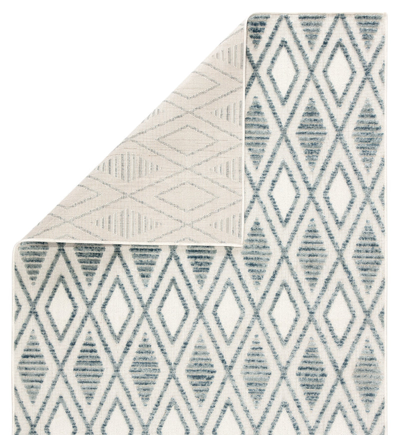 Meira Indoor/ Outdoor Trellis Blue & White Area Rug