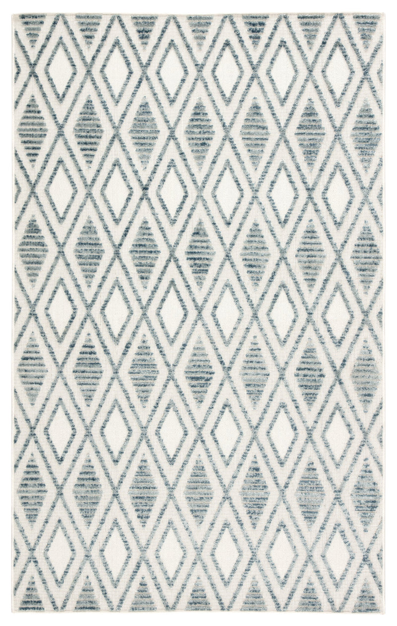 Meira Indoor/ Outdoor Trellis Blue & White Area Rug