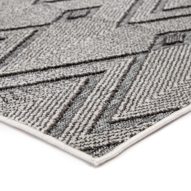 Luz Indoor/ Outdoor Chevron Gray Area Rug