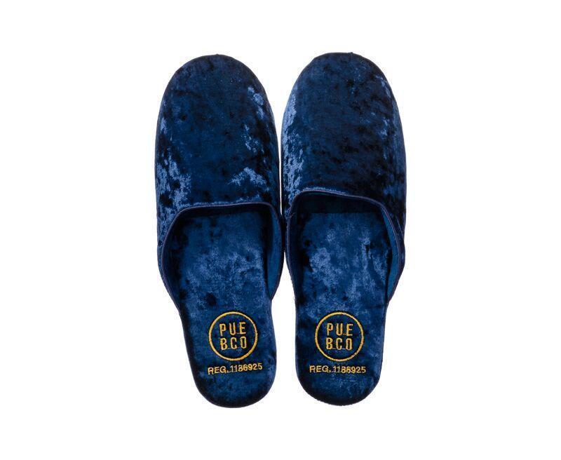 Velvet Slipper - Large - Navy Blue design by Puebco