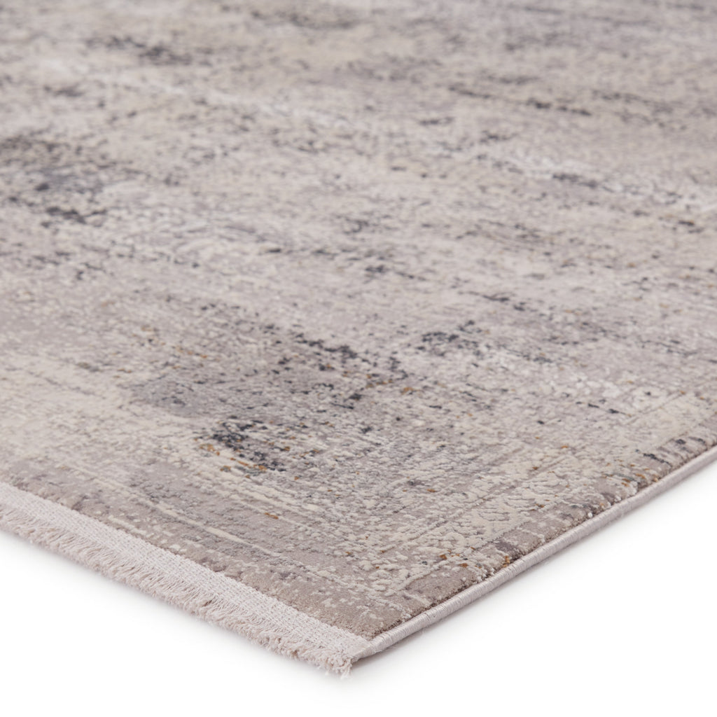 Aster Oriental Rug in Gray & White