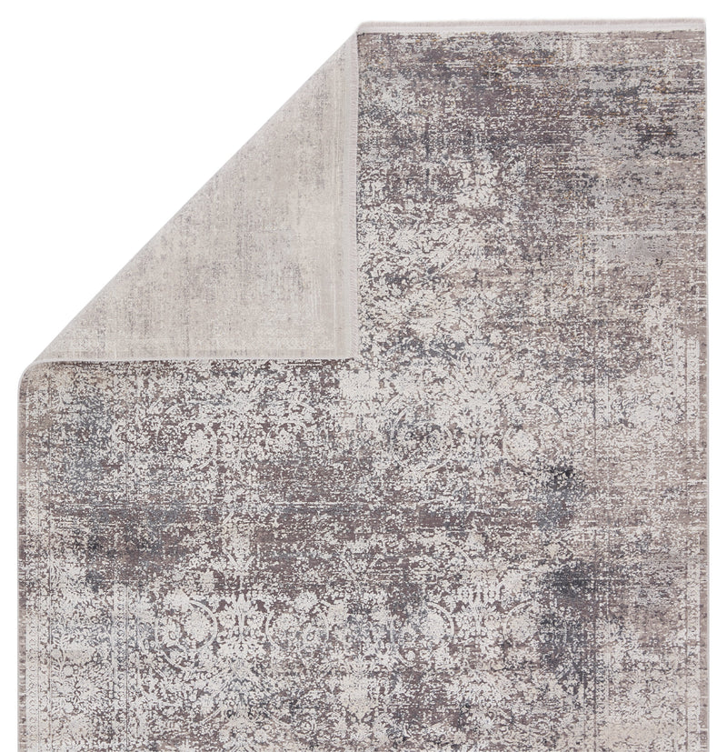 Aster Oriental Rug in Gray & White