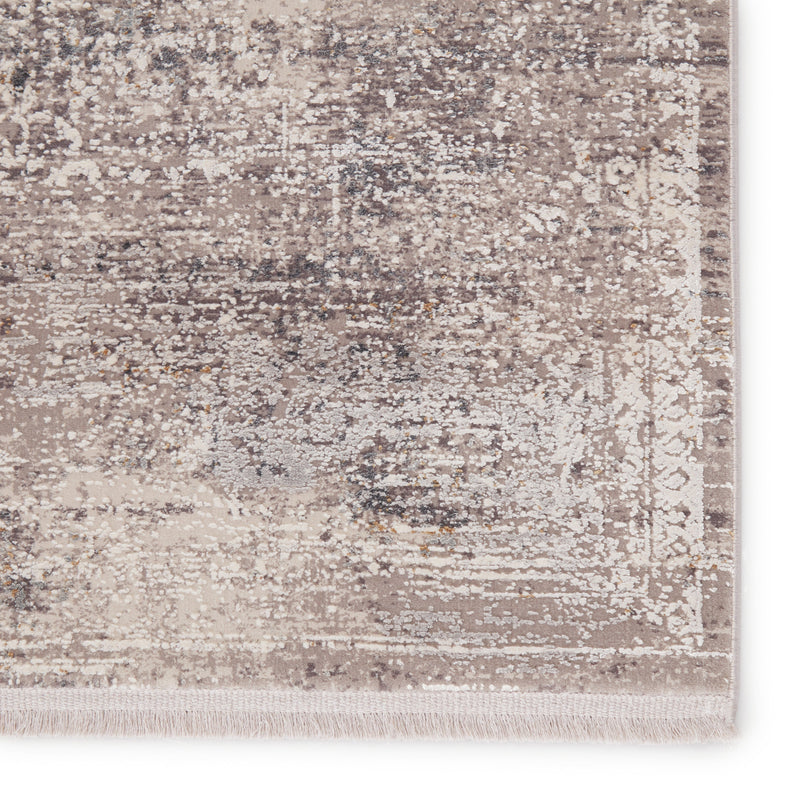 Aster Oriental Rug in Gray & White