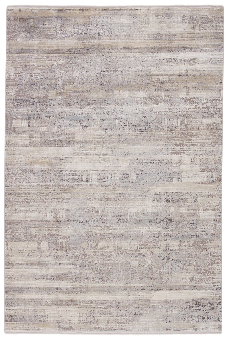 Leverett Abstract Rug in Gray & White