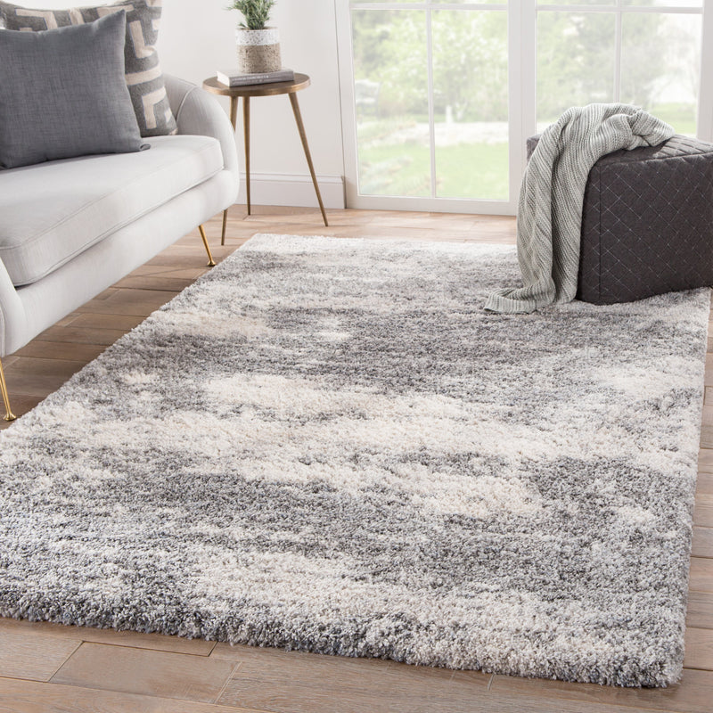 Elodie Abstract Gray & Ivory Area Rug