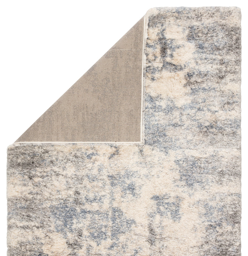 Harmony Abstract Light Gray & Blue Area Rug