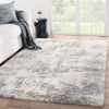 Harmony Abstract Light Gray & Blue Area Rug