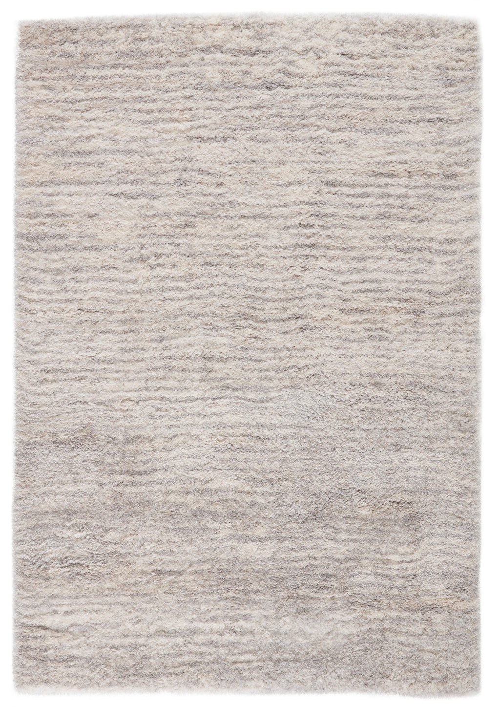 Staves Stripes Light Gray & Cream Area Rug