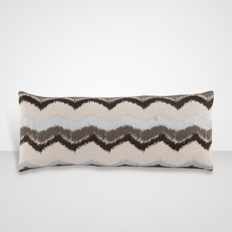 Leamont Cream & Gray Chevron Throw Pillow