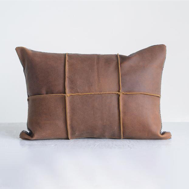 Leather & Felt Pillow