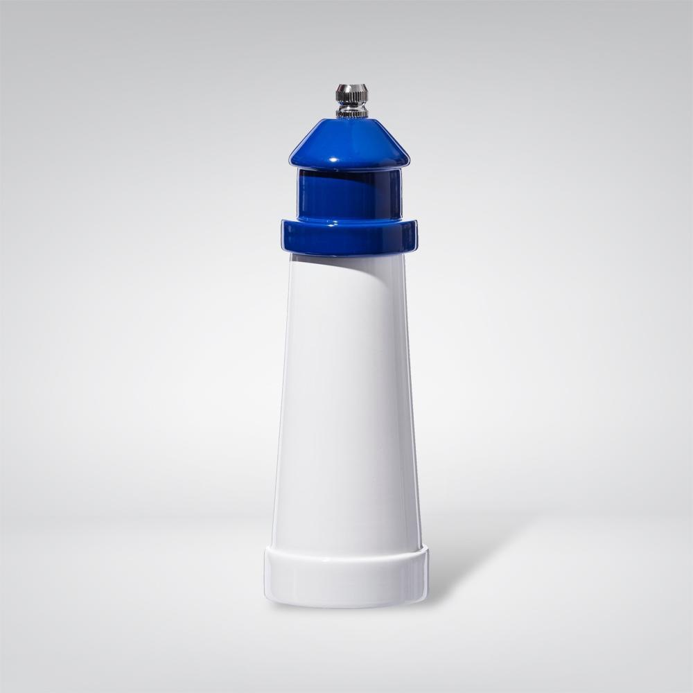 Lighthouse Shaped Salt & Pepper Mill 6" Blue