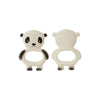 Panda Baby Teether in Offwhite / Black