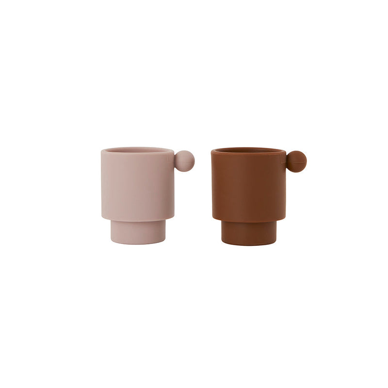 Set of 2 Tiny Inka Cup in Caramel / Rose