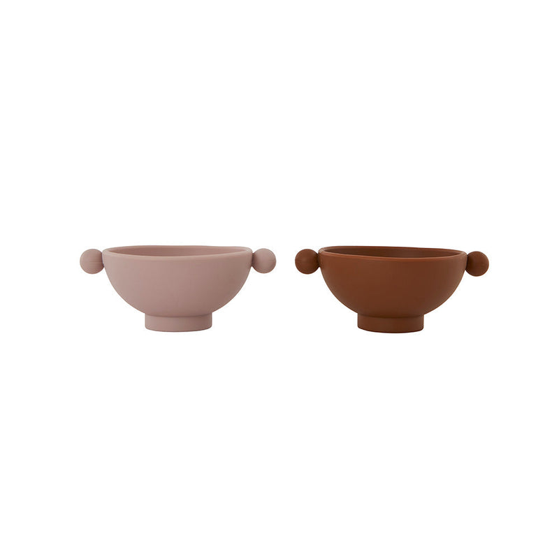 Set of 2  Tiny Inka Bowl Caramel / Rose