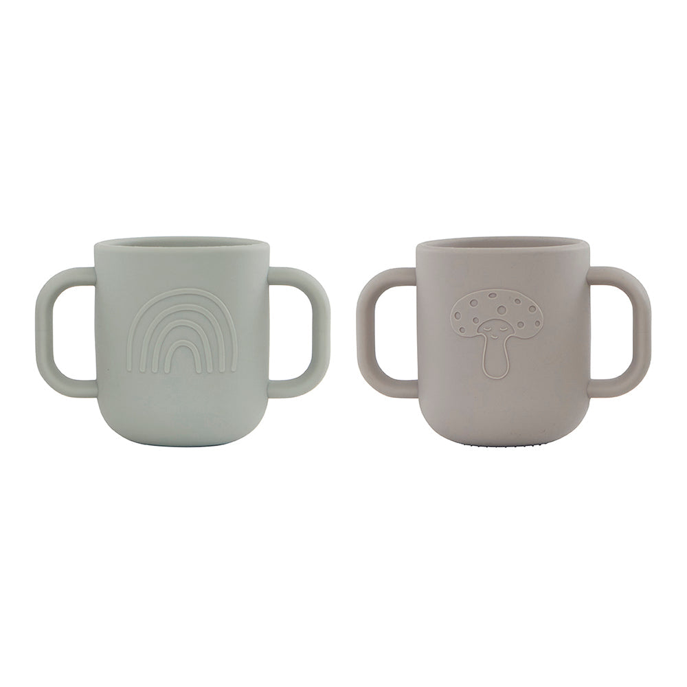 Pack of 2 Kappu Cup in Clay/Pale Mint