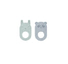 Set of 2 Ninka & Ling Ling Baby Teether in Pale Mint / Dusty Blue