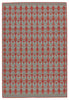 Mahaba Maji Indoor/Outdoor Red & Sea Green Rug 1