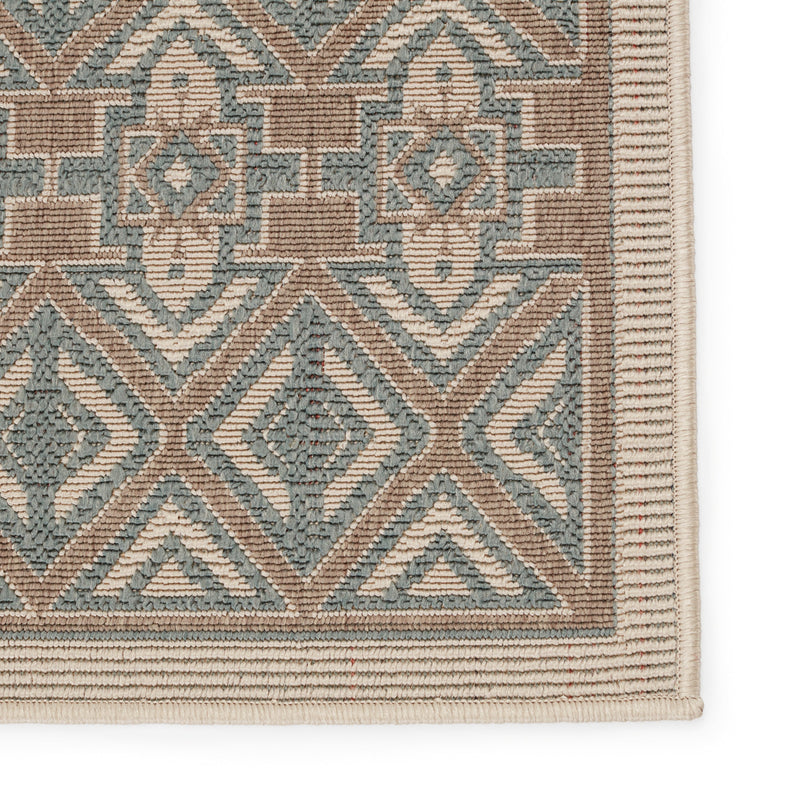 Mahaba Hazina Indoor/Outdoor Sea Green & Beige Rug 4