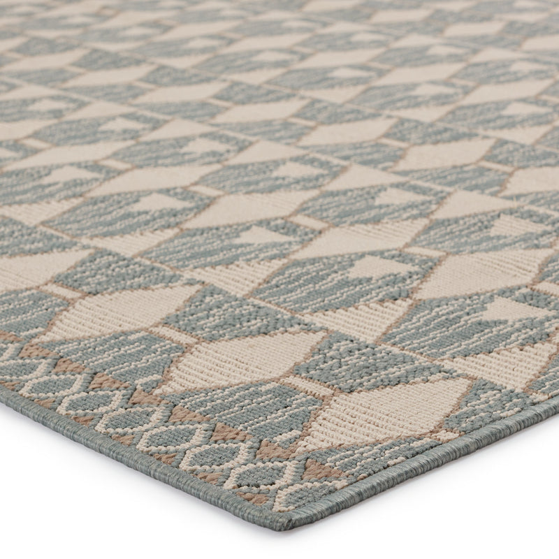 Mahaba Maji Indoor/Outdoor Sea Green & Beige Rug 2