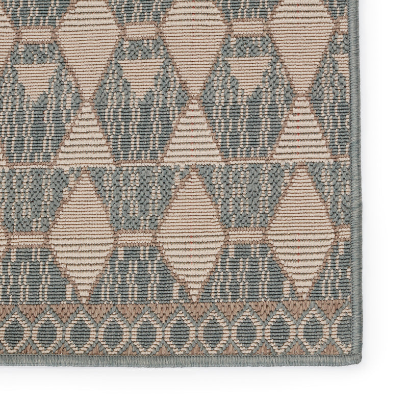 Mahaba Maji Indoor/Outdoor Sea Green & Beige Rug 4