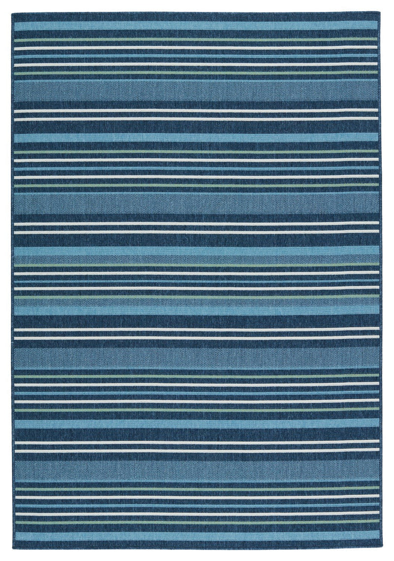 Mahaba Indoor/ Outdoor Elara Blue & Green Rug 1