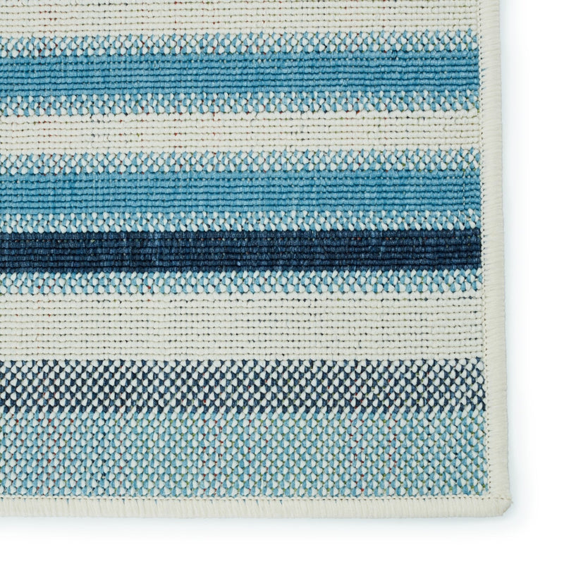 Mahaba Indoor/ Outdoor Lloria Blue & Cream Rug 4