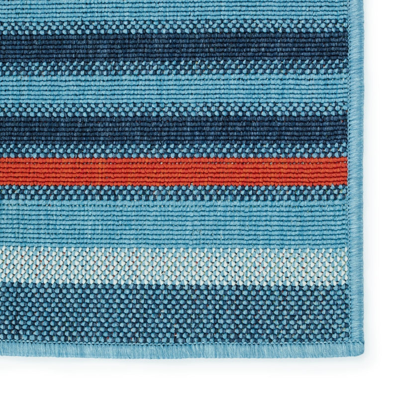 Mahaba Indoor/ Outdoor Lloria Blue & Orange Rug 4