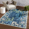 Mahaba Indoor/ Outdoor Arpino Blue & Green Rug 5