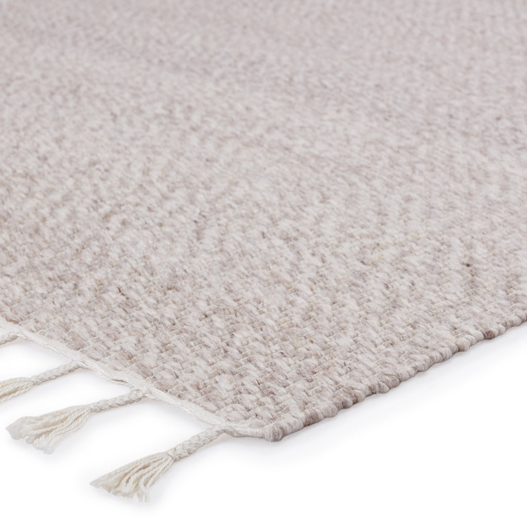 Adria Indoor/Outdoor Solid Cream & Grey Rug