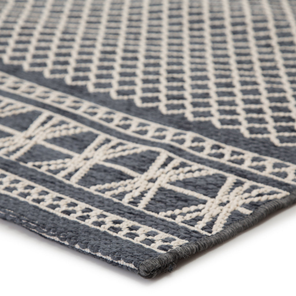 Vella Indoor/Outdoor Trellis Dark Blue & Cream Area Rug