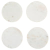 Set of 4 Marble Coasters in White design by Sir/Madam